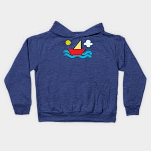 Cartoon boat Kids Hoodie